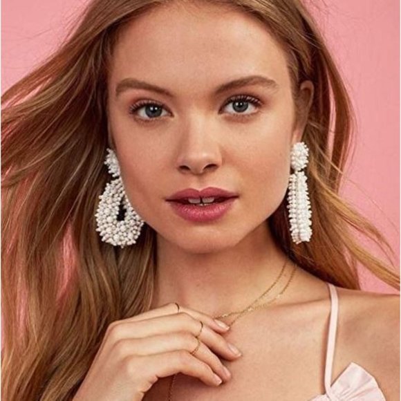 Statement Drop Earrings - Bohemian Beaded Teardrop Dangle Earrings Gift for Wome - Picture 2 of 2